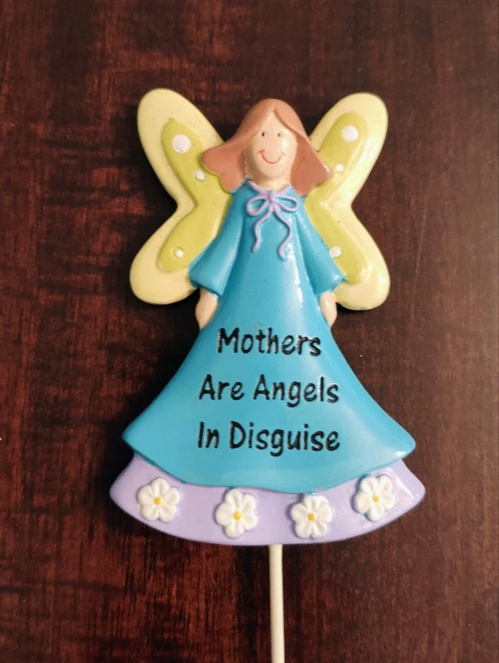 Blue and Yellow Angel Party Picks - Mothers Are Angels In Disguise